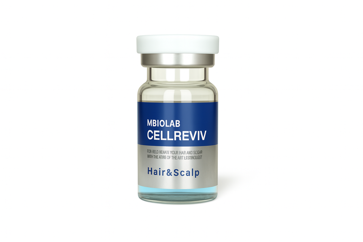 YOUNG&BEAUTY Cellreviv Hair&Scalp treatment vials, 5.0ml each, featuring clear glass vials with labels for hair and scalp health.