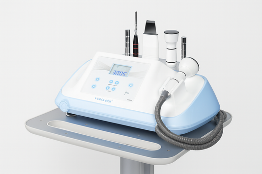 YOUNG&BEAUTY I-Cool Plus device with sleek design and cooling features for skincare treatments.